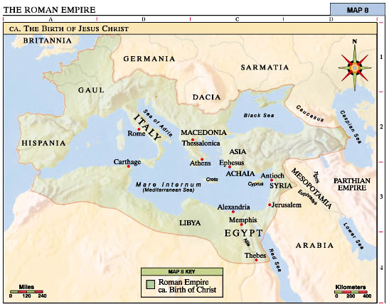 map of ancient rome empire. The Roman Empire - Map